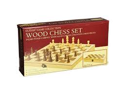 Chess Set - 10.5 Wood Folding Chess Set